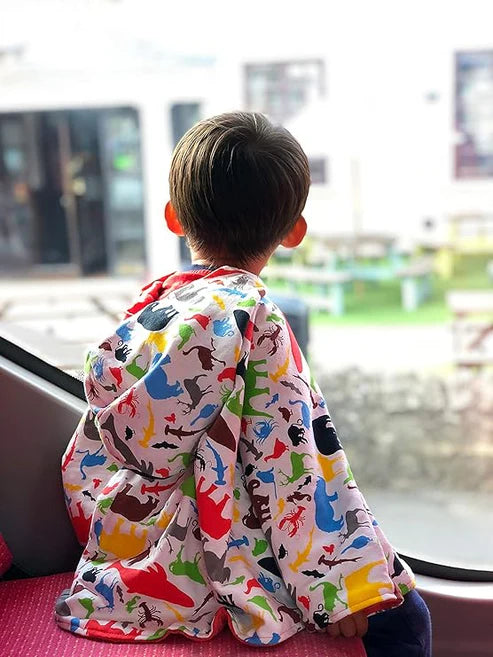 Poncho for Kids (1-3 Years) - Children Adorable Red Animal Pattern and Yellow Banana Pattern Safe Over-Harness Design Warm Double Sided Regular priceRs.4,500.00 PKR Sale priceRs.3,500.00 PKRSale