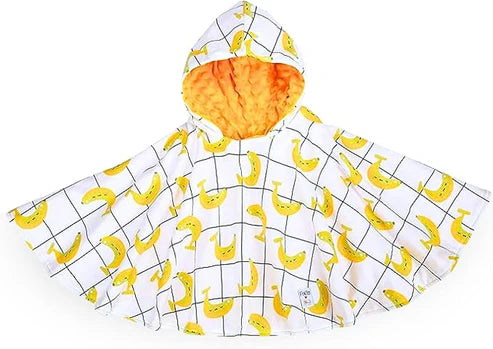 Poncho for Kids (1-3 Years) - Children Adorable Red Animal Pattern and Yellow Banana Pattern Safe Over-Harness Design Warm Double Sided Regular priceRs.4,500.00 PKR Sale priceRs.3,500.00 PKRSale