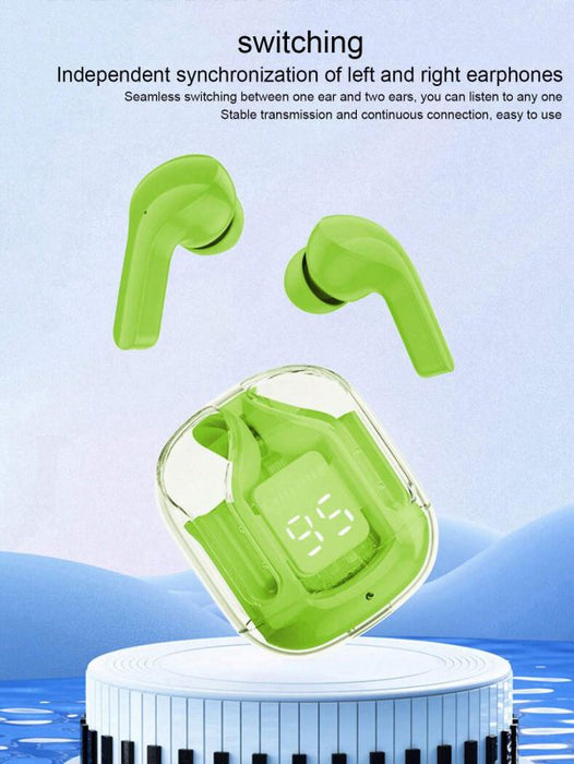 Air31 Earbuds Wireless Crystal Transparent Body | Air 31 Bluetooth Ear Bud Without Pouch – (random Color)