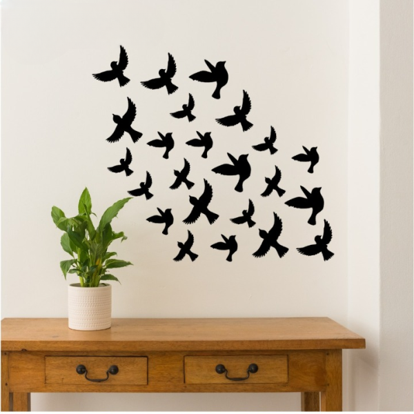 Buy One Get One Free 3d Wooden Sparrow ( Pack Off 30 ) And Butterfly ( Pack Off 30 ) Wooden Wall Decoration Items For Home, Bedrooms Inspire Kids And Look Decent