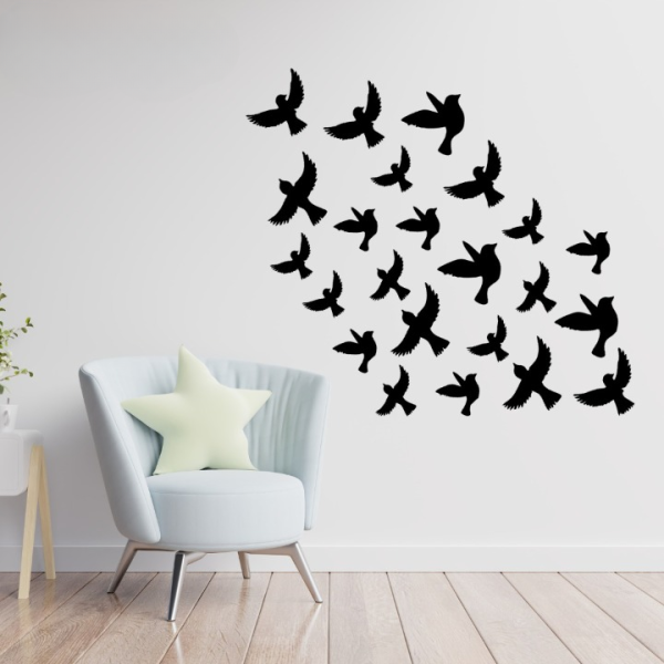 Buy One Get One Free 3d Wooden Sparrow ( Pack Off 30 ) And Butterfly ( Pack Off 30 ) Wooden Wall Decoration Items For Home, Bedrooms Inspire Kids And Look Decent