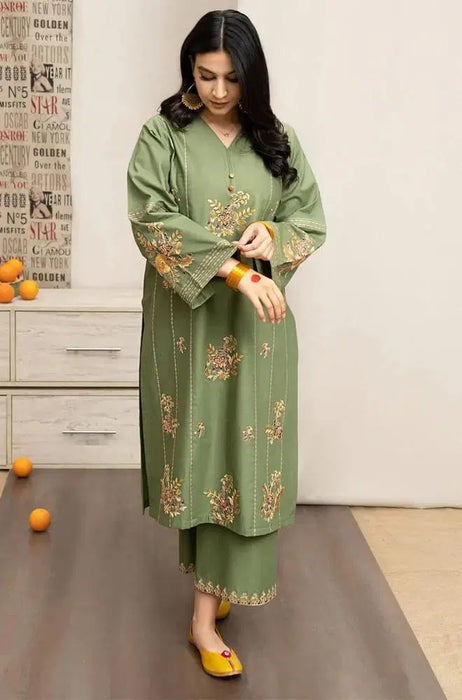 3 Pcs Women's Unstitched Embroidered Suit