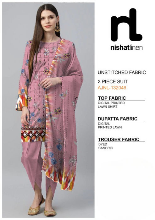 ✨ Nishat Linen ✨ ||  Nishat Volume #01-2025 || 3 Piece Digital Printed Lawn || Unstitched Suit || New Collection 2025