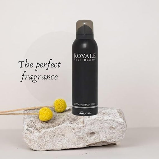 Rasasi Deo Royale Black Colour, 200 ML ( Original ) Men's Deodorant