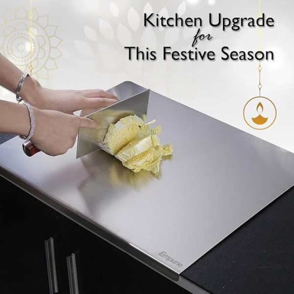 Stainless Steel Cutting Board Durable, Hygienic And Easy To Clean Perfect For All Your Chopping Needs (large Size: 40x48cm)