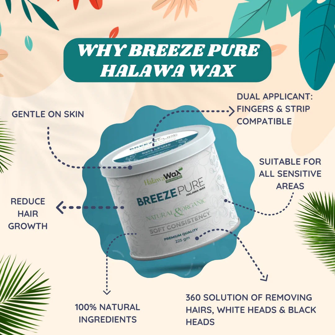 Breeze Pure Organic Halawa Finger Wax | Hair Removal Wax | Best Quality Finger Wax (with Box ) (225g)