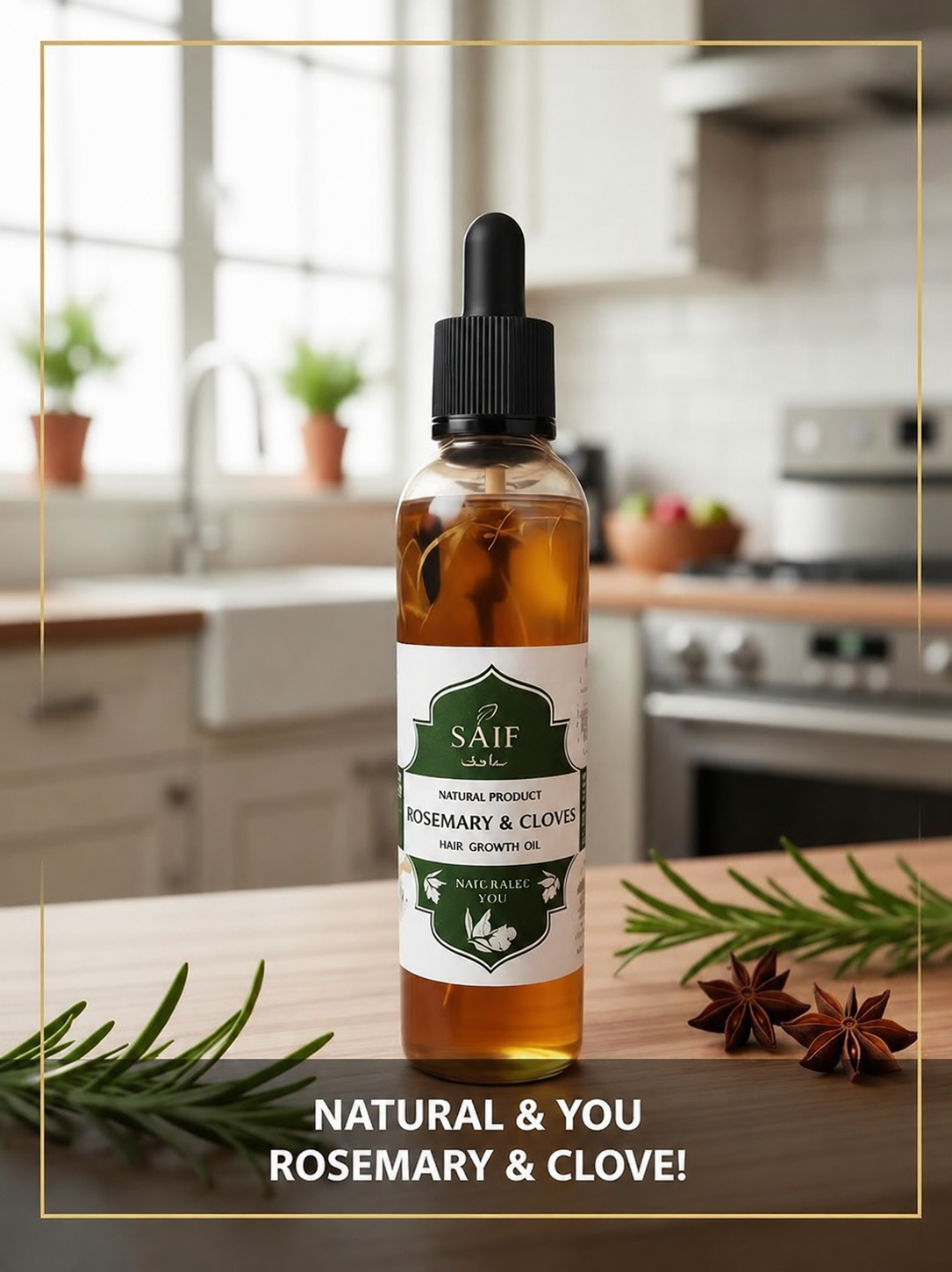 Rosemary & Cloves Hair Growth Oil | Natural Hair Oil for Stronger, Thicker & Healthier Hair