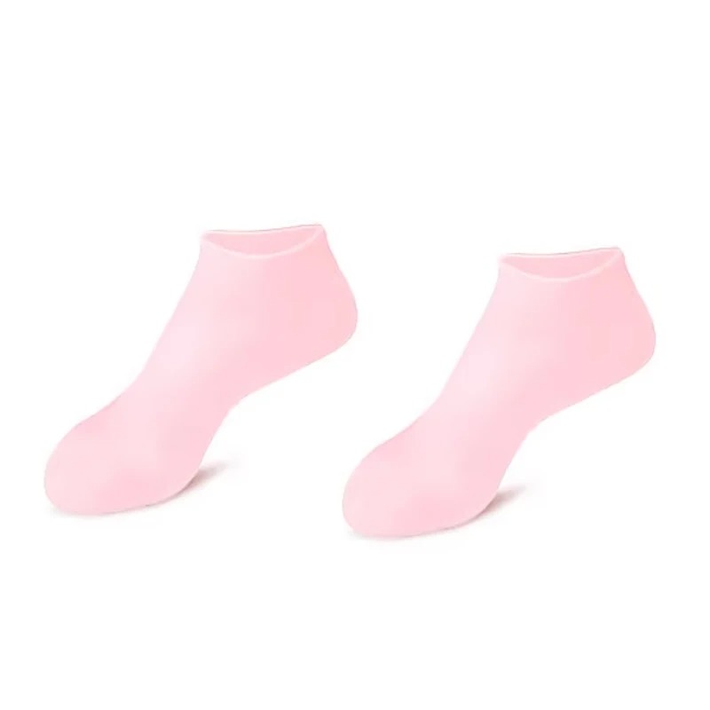 1pair Silicone Foot Care Socks Anti Cracking Moisturizing Gel Socks Cracked Dead Skin Remove Protector Pain Relief Pedicure Tool