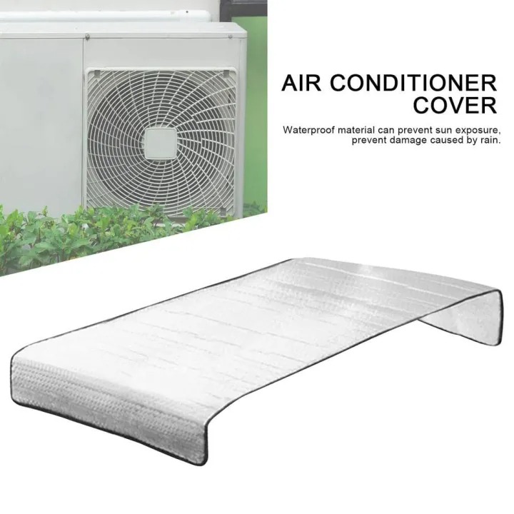 Air Conditioner Outdoor Unit Cover Heat Insulation Waterproof AC Cover Universal Split AC Outer Unit Protector -Universal Size For 1 & 1.5 Ton (Multi Color Random Design)